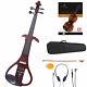 Cecilio Size 4/4 Electric Violin Ebony Fitted Red Style4