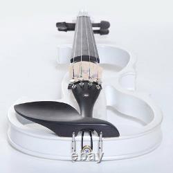 Cecilio Size 4/4 Electric Violin Ebony Fitted White Style2