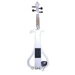 Cecilio Size 4/4 Electric Violin Ebony Fitted White Style4