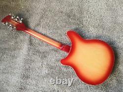 Cherry Red Rare Mahogany Electric Guitar Model 360 Semi Hollow Body 12/6 Strings