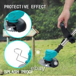 Cordless Grass String Trimmer Cutter Electric Weed Eater Lawn Edger 2X Batteries
