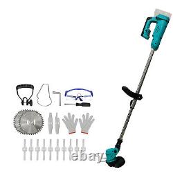 Cordless Grass String Trimmer Cutter Electric Weed Eater Lawn Edger 2X Batteries