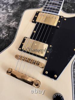 Cream Explorer Electric Guitar Ebony Fretboard 6 String Gold Part Fast Shipping