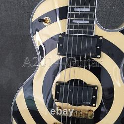 Custom 6 String Electric Guitar 2EMG Pickups Gold Hardware Mahogany Body&Neck
