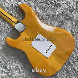 Custom 6 String ST Electric Guitar 3Single Pickups Maple Neck Basswood Body