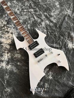 Custom BC Beast Electric Guitar Transparent White 6 String Solid Body HH Pickup
