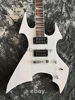 Custom BC Beast Electric Guitar Transparent White 6 String Solid Body HH Pickup