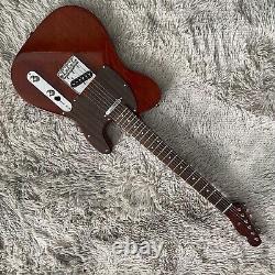 Custom Brown Solid Body TL Electric Guitar Rosewood Fretboard 6 Strings