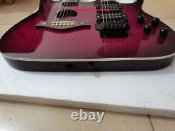 Custom Electric Guitar 12+6 Strings Purple Body Double Neck With Black Hardwares