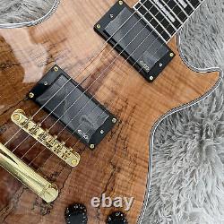 Custom Finish Electric Guitar Maple Top Gold Hardware Ebony Fingerboard