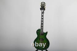 Custom Green Electric Guitar 6 String H H Pickups Quilted Maple Veneer