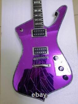 Custom Mirror Cracks Kiss Paul Stanley 6 String Electric Guitar Color purple