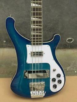 Custom RiCken 4 Strings Blue Cherry 4003 Electric Bass Guitar Chinese Eddition