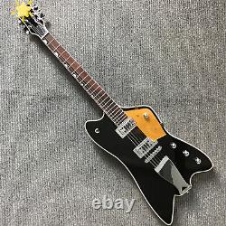 Custom Shop 6 Strings Electric Guitar Black Top Solid Gloss Body White Hardware