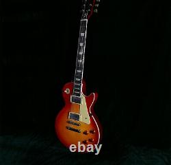 Custom Shop Custom Electric Guitar Standard Flame Maple Veneer White Pickguard