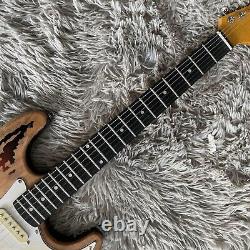 Custom Vintage Relic ST Electric Guitar 3S Pickups Tremolo Bridge 6 Strings