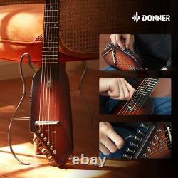 DONNER HUSH-I Acoustic Electric Guitar Headless Travel Portable Quiet