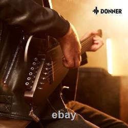 DONNER HUSH-I Acoustic Electric Travel Portable Guitar Set Quiet Practice