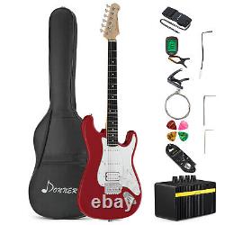 Donner 39 DST Electric Guitar And Amp Poplar 4/4 Wood Guitars + Gig Bag Cable