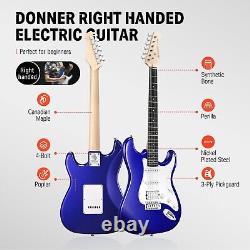 Donner 39 ST Electric Guitar Amp 4/4 Guitars Electric Poplar Wood Gig Bag