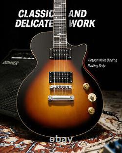 Donner DLP-124 Solid Body Electric Guitar Bundle 202S H-H Pickups Humbucker