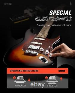 Donner DST-152 Electric Guitar Kit Amp Bundle Coil Split HSS Pickup For Beginner