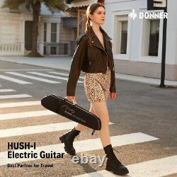 Donner HUSH-I Acoustic Electric Guitar Headless Travel Portable Light Quiet