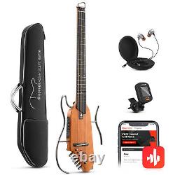 Donner HUSH-I Acoustic Electric Travel Portable Guitar Silent + Amplifier Set