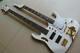 Double Neck Electric Guitar 4 String Electric Bass+6 String electric Guita White