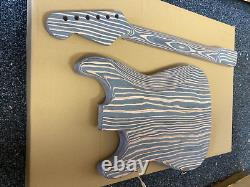 ELECTRIC HARDTAIL GUITAR KIT, ZEBRA STYLE BODY AND 22F NECK, PLUS ALL PARTS 6a