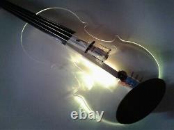 EQUESTER Sigma Stradi acrylic electric violin, composite FB, HANDMADE, QP pickup