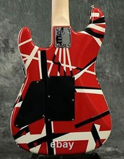 EVH Striped Series 6 String Electric Guitar Red with Black Stripes