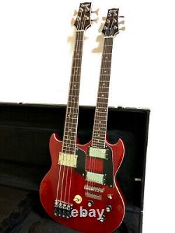 Ebs 1250 Style 4-6 String Double Neck Trans Red Electric Guitar-case Included
