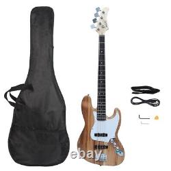 Electric 4 String GJazz Bass Guitar Beginner Pack Kit with Bag Strap Cord Wrench