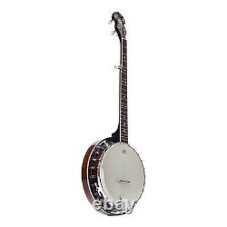 Electric Banjo 5 string Rolled Brass tone ring Remo head Padded Gig Bag by Ozark