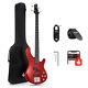 Electric Bass Guitar 4 Strings Guitars for Adults + Gig Bag Cable