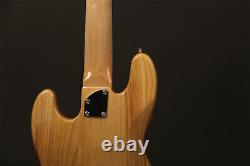 Electric Guitar 5 Strings Black Hardware Black Guardboard Ash Body Natural Color