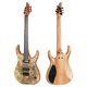 Electric Guitar 6 String Guitar with African Mahogany Body Spalted Veneer