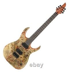 Electric Guitar 6 String Guitar with African Mahogany Body Spalted Veneer