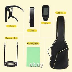 Electric Guitar 6-String Poplar Body Maple Neck with Gig Bag Tuner J8W1