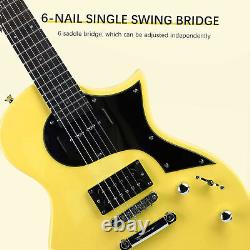 Electric Guitar 6-String Poplar Body Maple Neck with Gig Bag Tuner J8W1