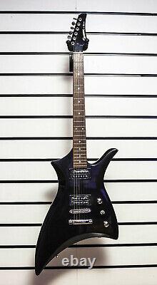 Electric Guitar Crafter RG600 Metallic Black Heavy Metal Style Solid Body X47