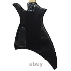 Electric Guitar Crafter RG600 Metallic Black Heavy Metal Style Solid Body X51