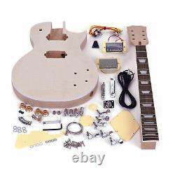 Electric Guitar DIY Kit Build Your Own Guitar Mahogany Body Neck WoodFingerboard