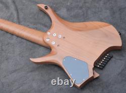 Electric Guitar Fanned Frets 7 Strings Headless Roasted Maple Asymmetric Neck