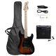 Electric Guitar Full Set with Pickguard Bag Pick Strap Tool +Audio Amplifier