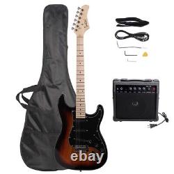Electric Guitar Full Set with Pickguard Bag Pick Strap Tool +Audio Amplifier