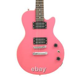 Electric Guitar In Pink Humbucker Pickups Chase Les Paul 250PK
