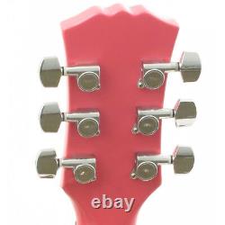 Electric Guitar In Pink Humbucker Pickups Chase Les Paul 250PK -