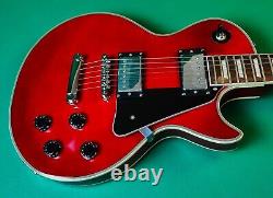 Electric Guitar NEW ORLEANS Style Les Paul Red Veined Chrome Accessory